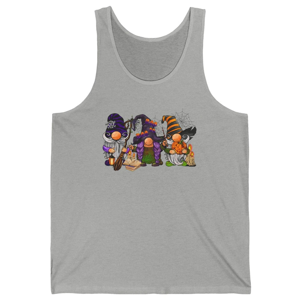 Retro Gnomes Witch Halloween Witchy Gnomies Horror Hallows Unisex Jersey Tank