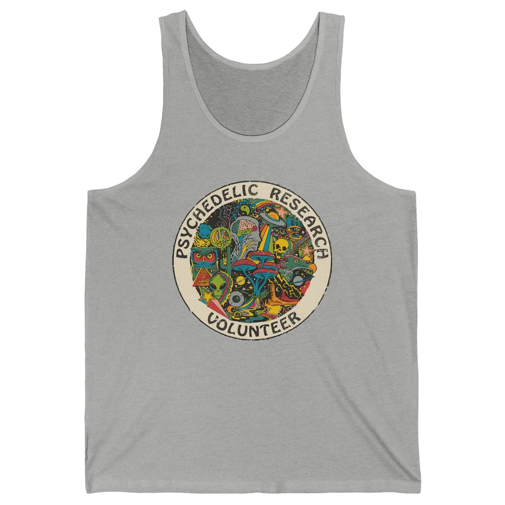 Retro Design Research Volunteer Psychedelic Mushroom Vintage Unisex Jersey Tank