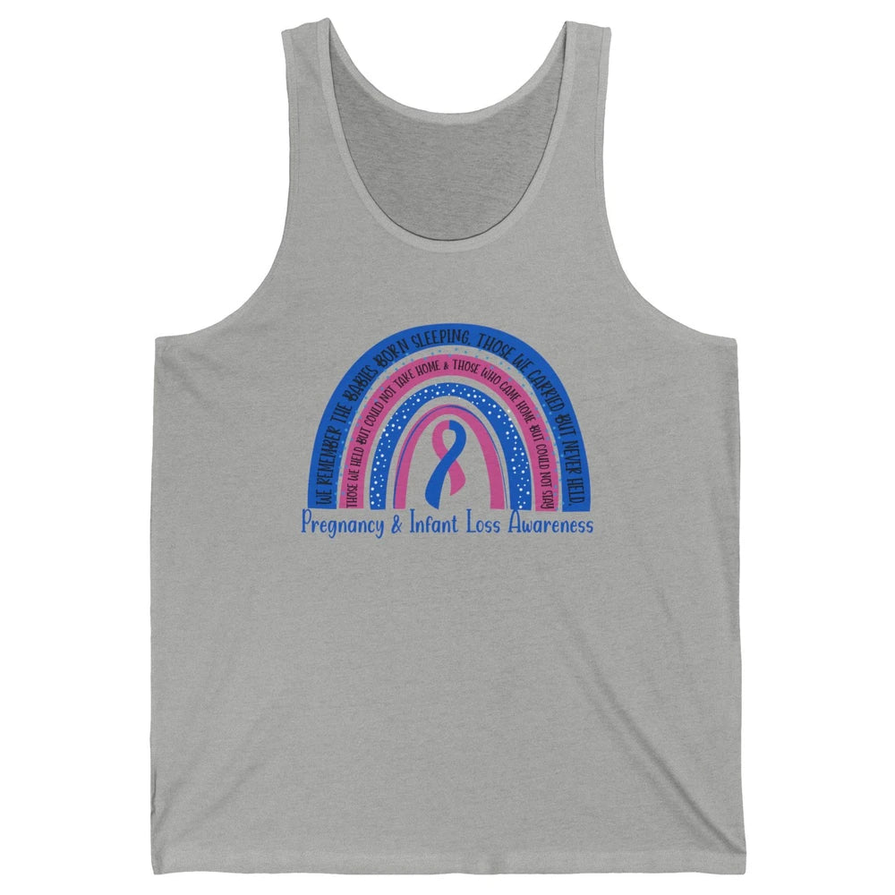 Pregnancy Infant Loss Awareness Rainbow Remember The Babies Unisex Jersey Tank