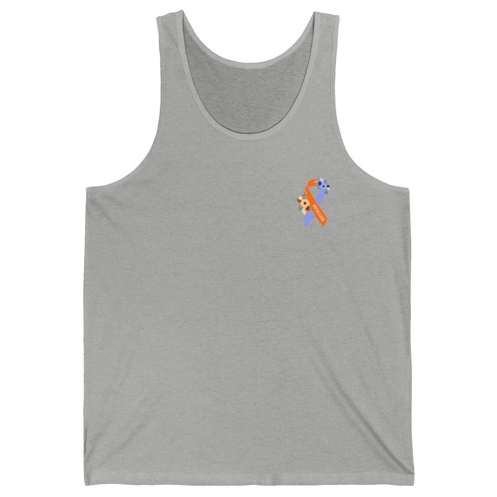 Psoriasis Awareness Floral Ribbon Rainbow Skin Diseases Unisex Jersey Tank