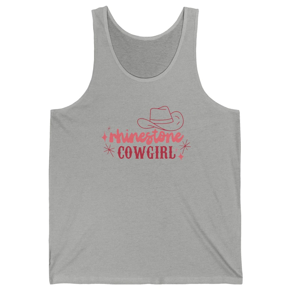 Retro Rhinestone Cowgirl Hippie Western Country Cowgirls Unisex Jersey Tank