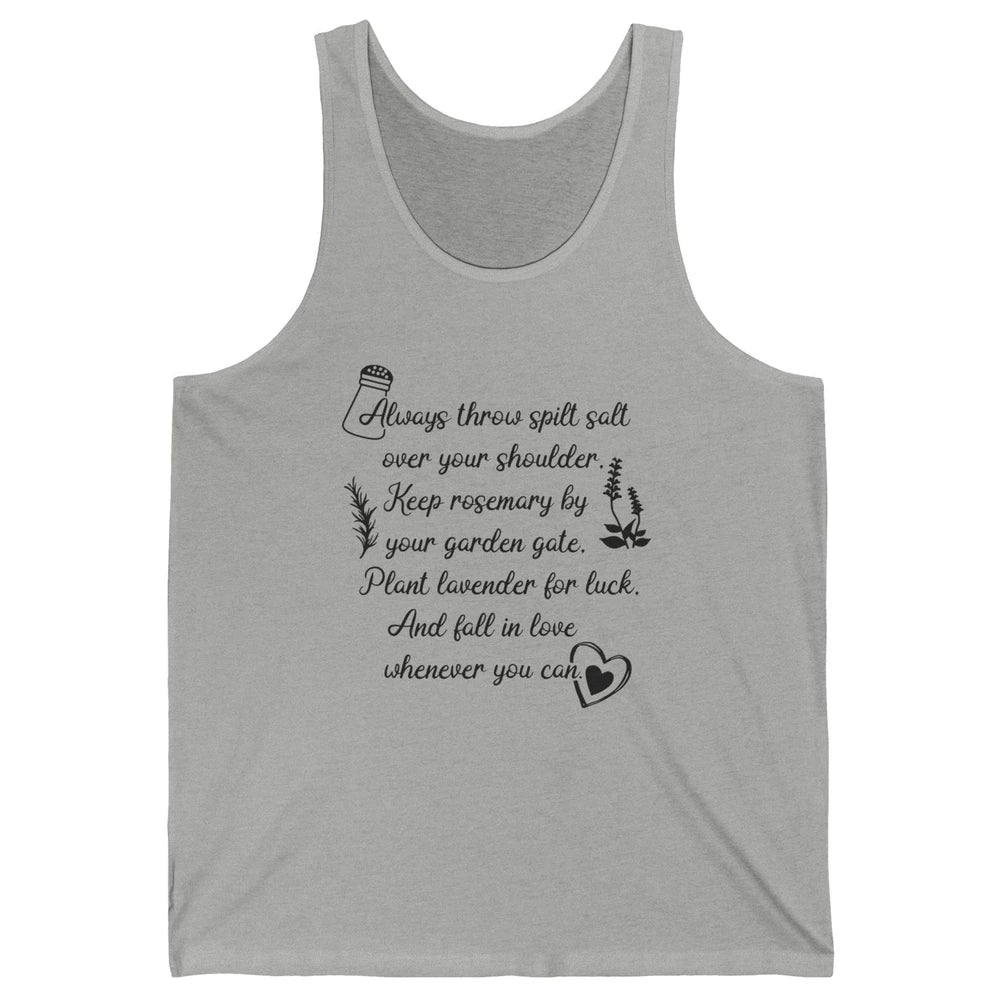 Practical Magic Witch Salt Rosemary Lavender Love Gardening Unisex Jersey Tank