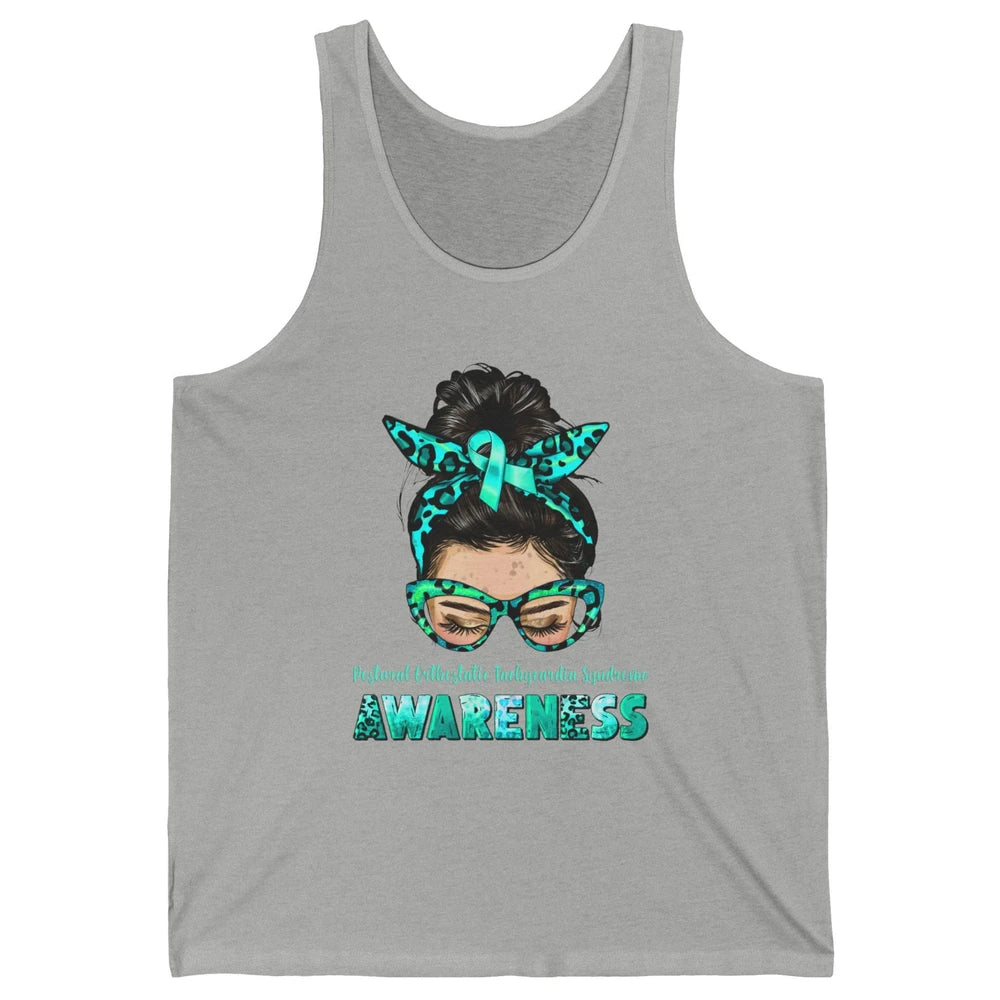 Postural Orthostatic Tachycardia Syndrome Ribbon Messy Bun Unisex Jersey Tank