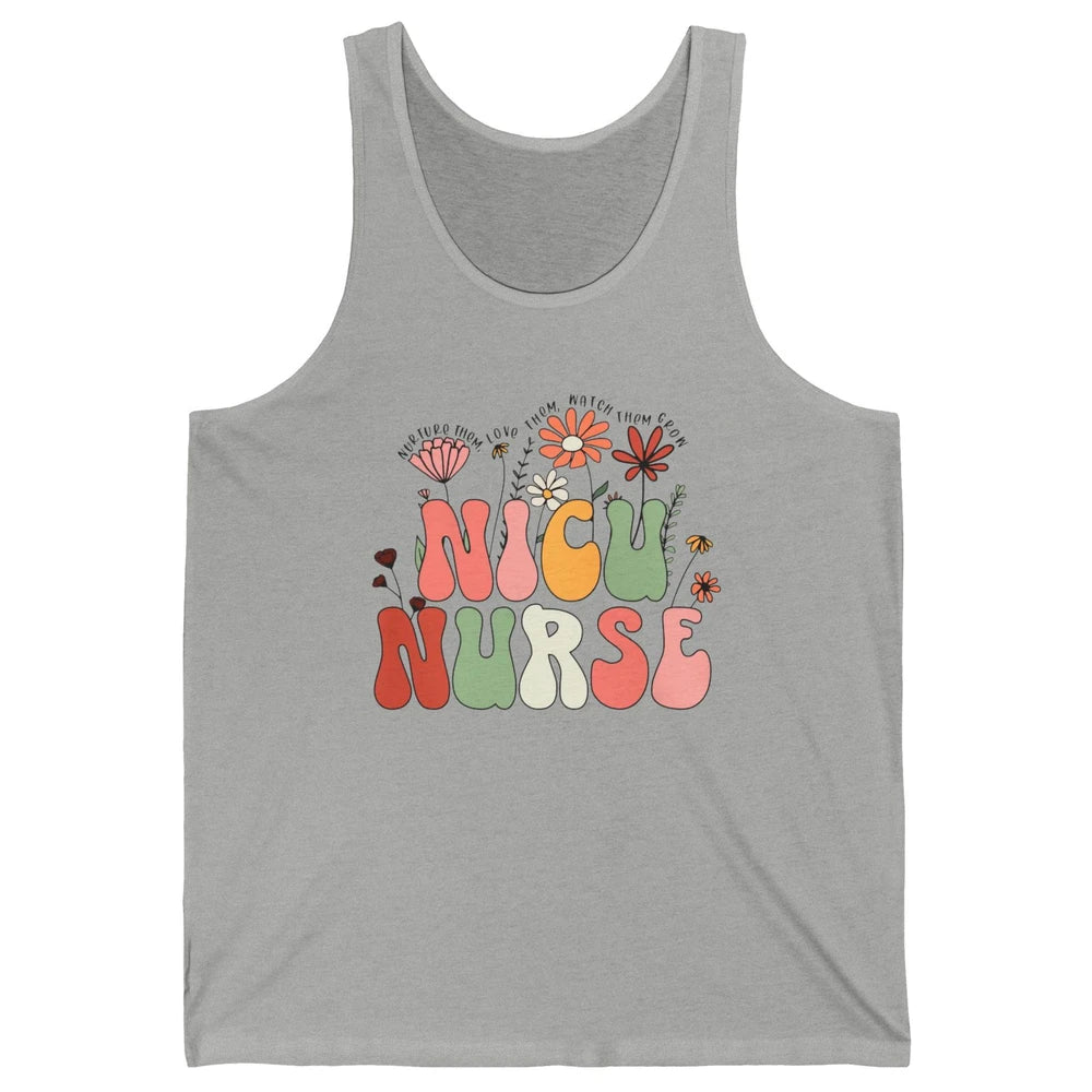 NICU Nurse Wildflower Neonatal Nurse Baby Nurse Appreciation Unisex Jersey Tank