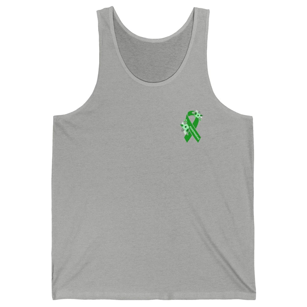 PANS/PANDAS Awareness Floral Green Ribbon Pans Disease Unisex Jersey Tank