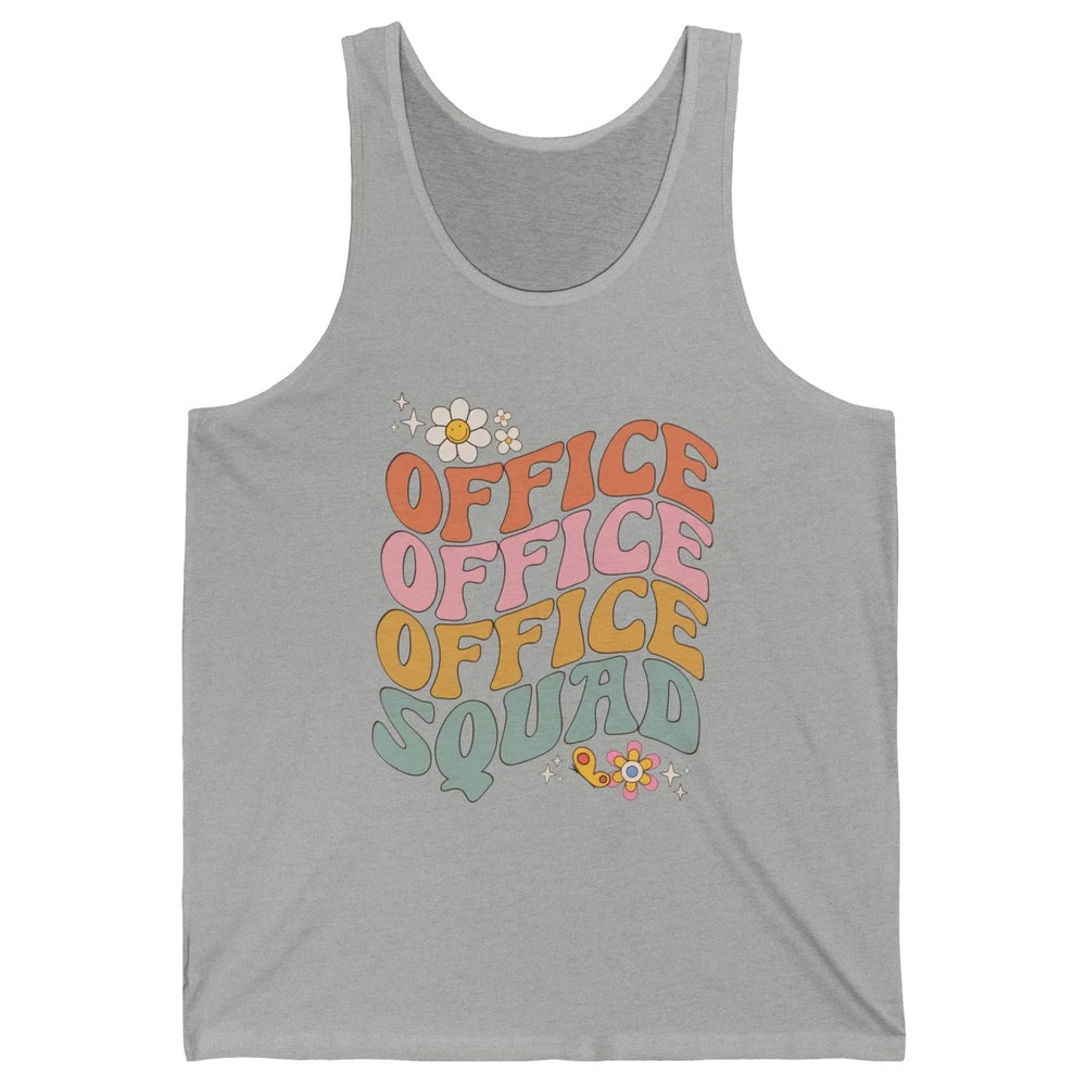 Retro Office Squad Hippie Groovy Office Staff Positive Mind Unisex Jersey Tank