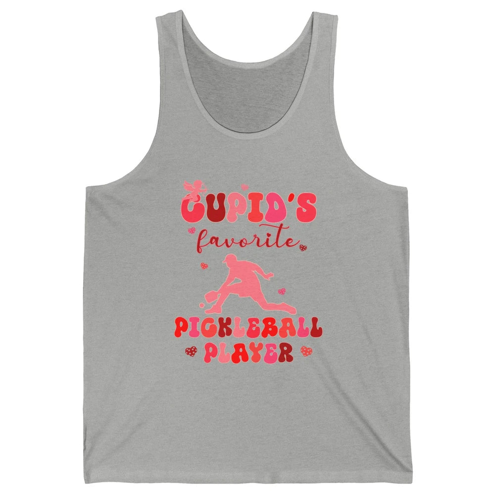 Cupid's Favorite Pickleball Player Happy Valentines Day Love Unisex Jersey Tank