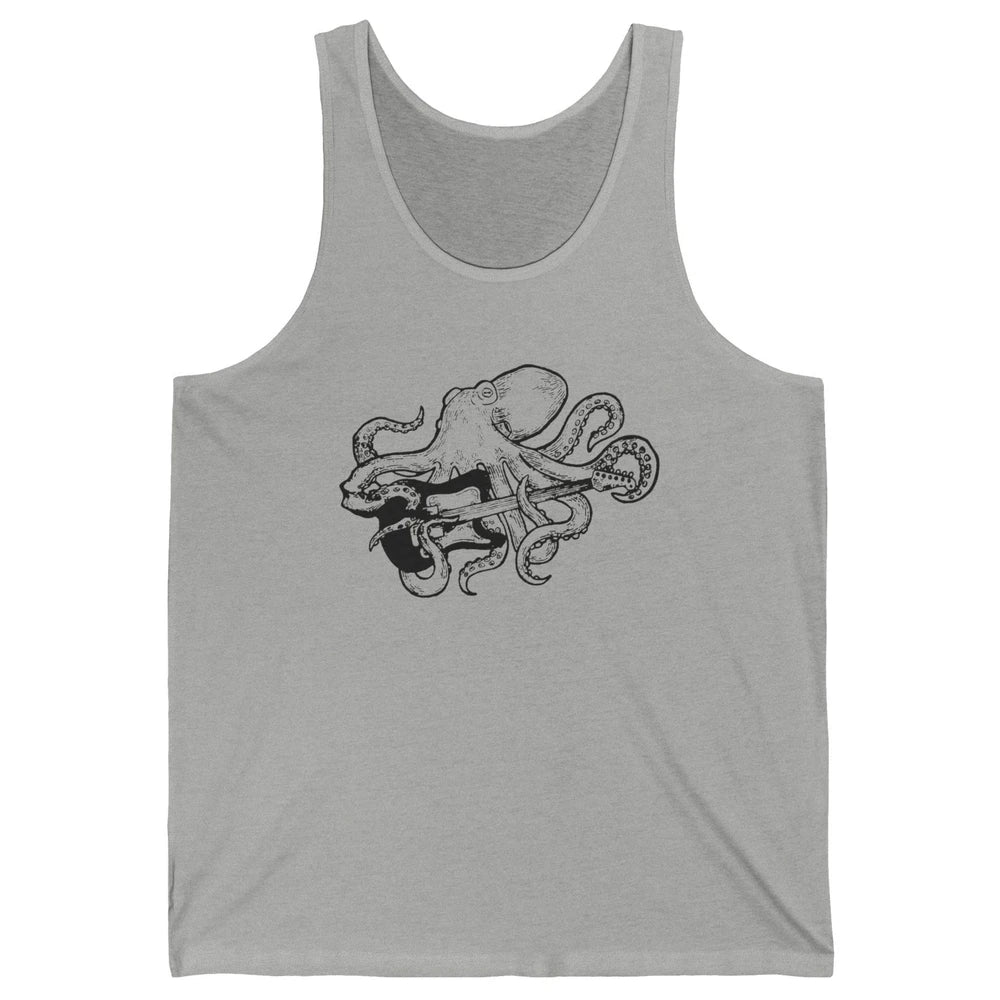 Retro Octopus Electric Guitar Octopus Guitarist Musician Unisex Jersey Tank