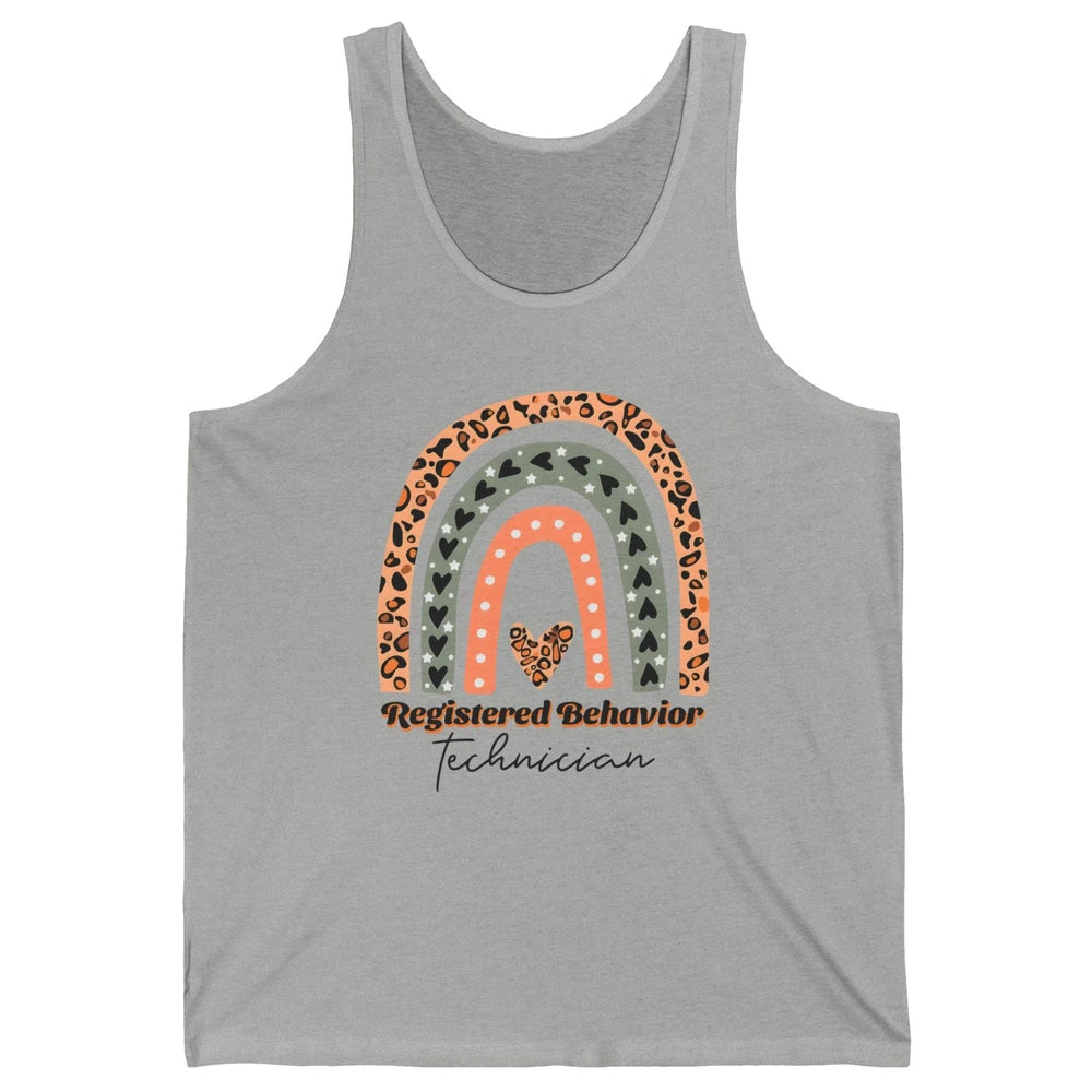 Boho Rainbow Registered Behavior Tech RBT Behavior Therapist Unisex Jersey Tank