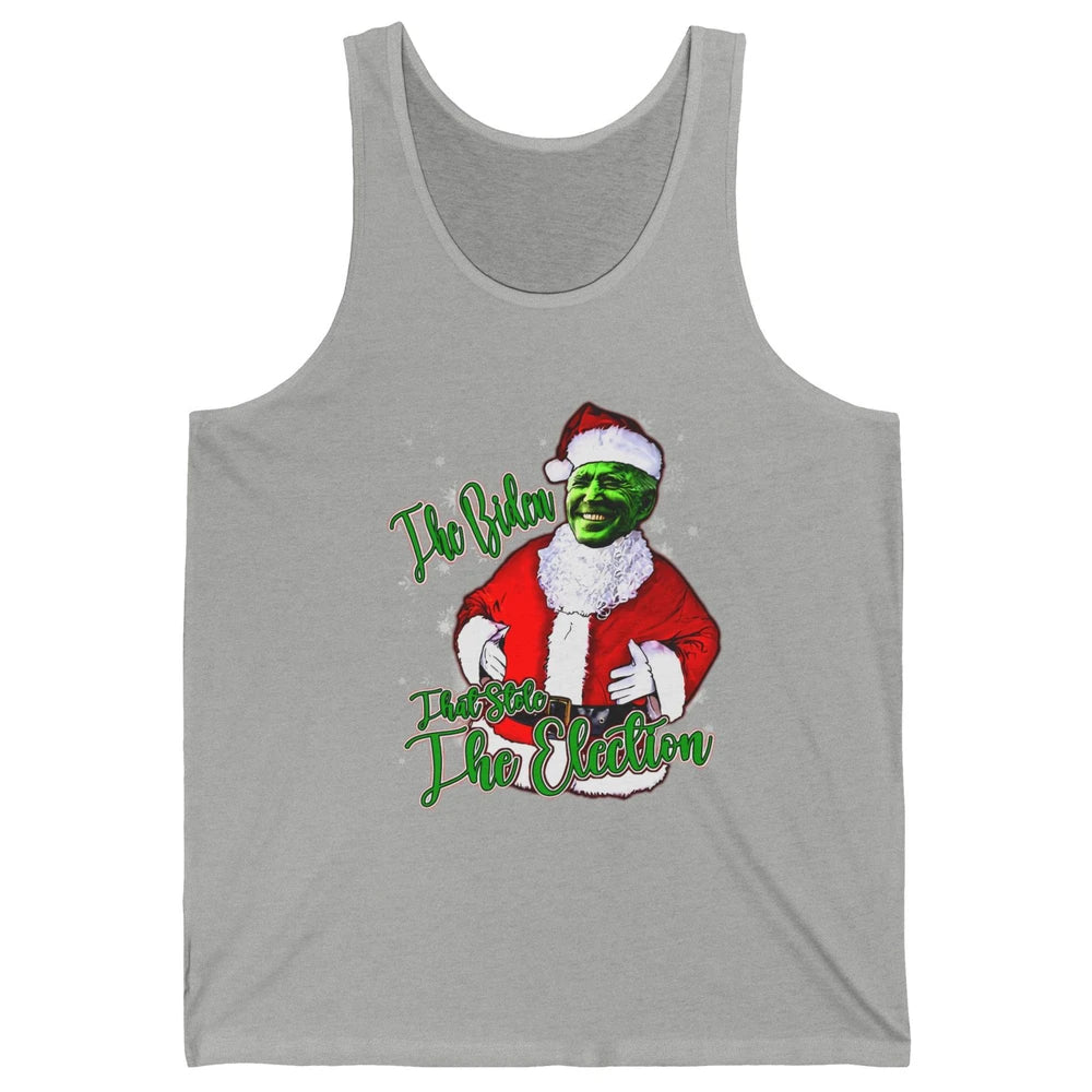 Funny Biden Stole The Election Anti Biden Liberals Christmas Unisex Jersey Tank