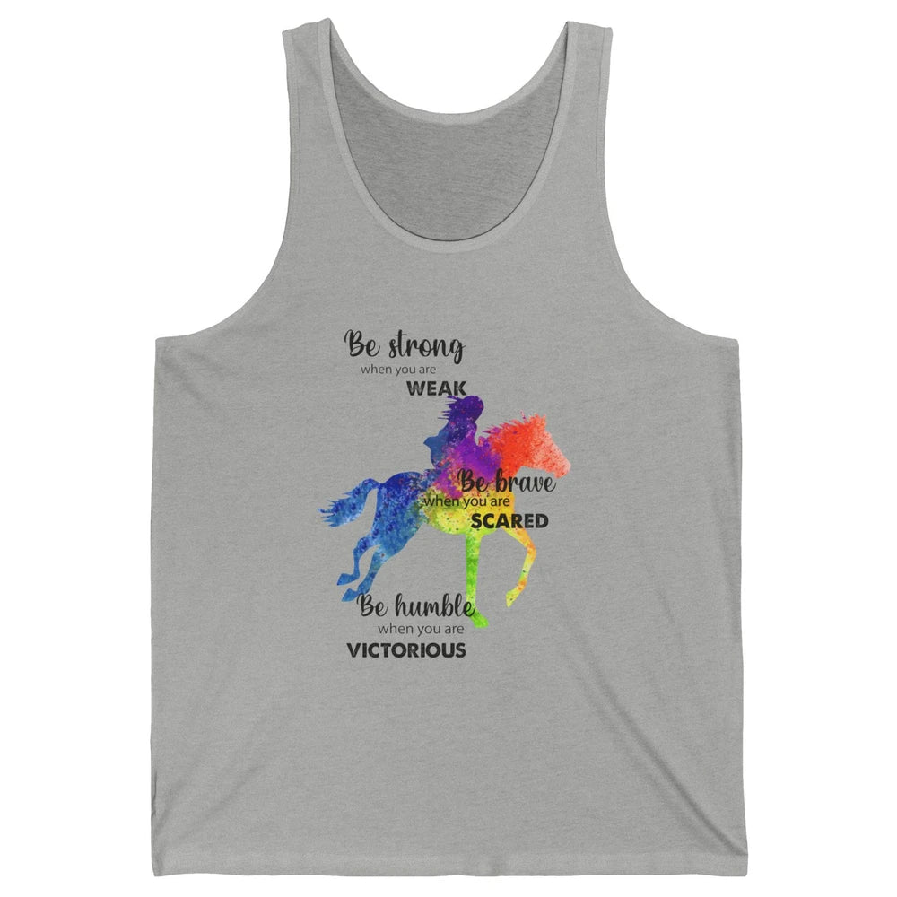 Retro Cowgirl Be Strong When You're Weak Western Country Unisex Jersey Tank