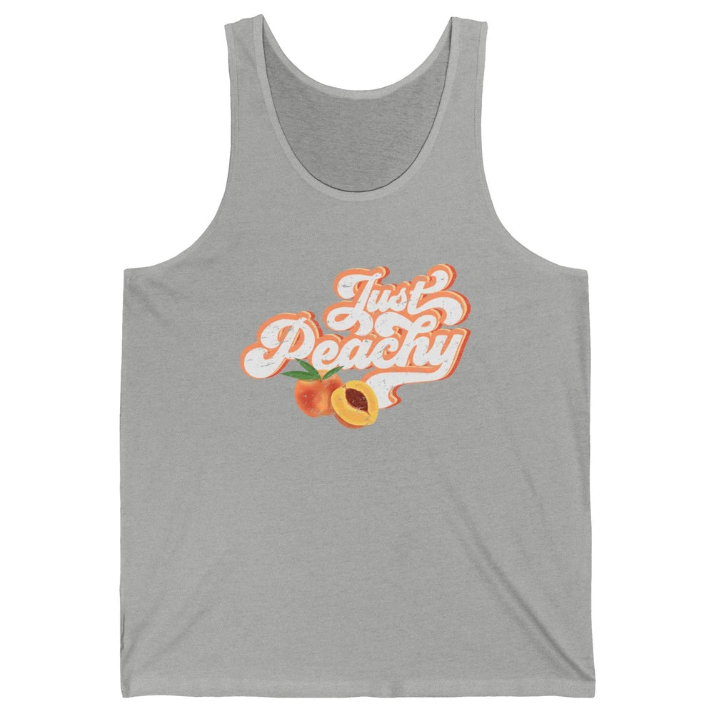 Retro Just Peachy Retro 70s Georgia Peaches Summer Fruit Unisex Jersey Tank
