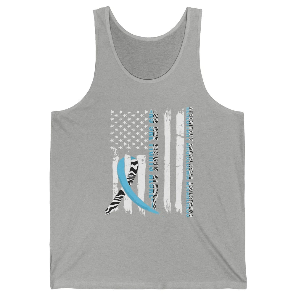 Retro Hereditary Angioedema No One Fight Alone Zebra Ribbon Unisex Jersey Tank