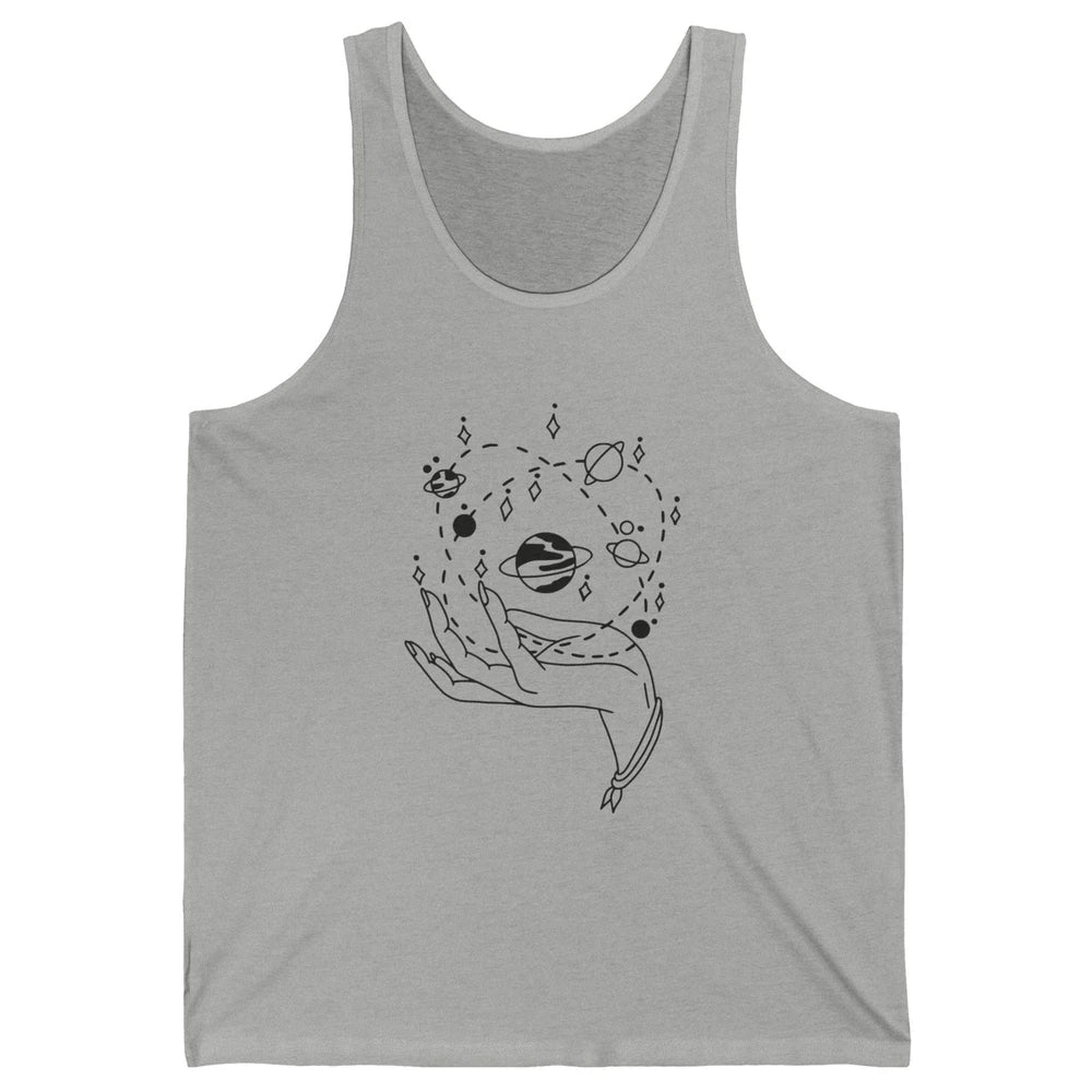 Planets Witch Hand Solar System Astrology Space Astronauts Unisex Jersey Tank