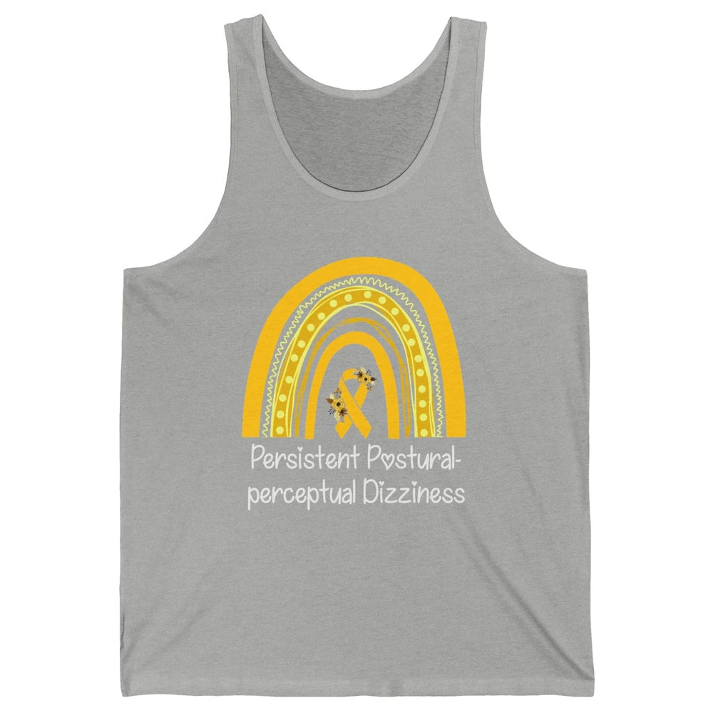 Persistent Postural-perceptual Dizziness PPPD Yellow Rainbow Unisex Jersey Tank