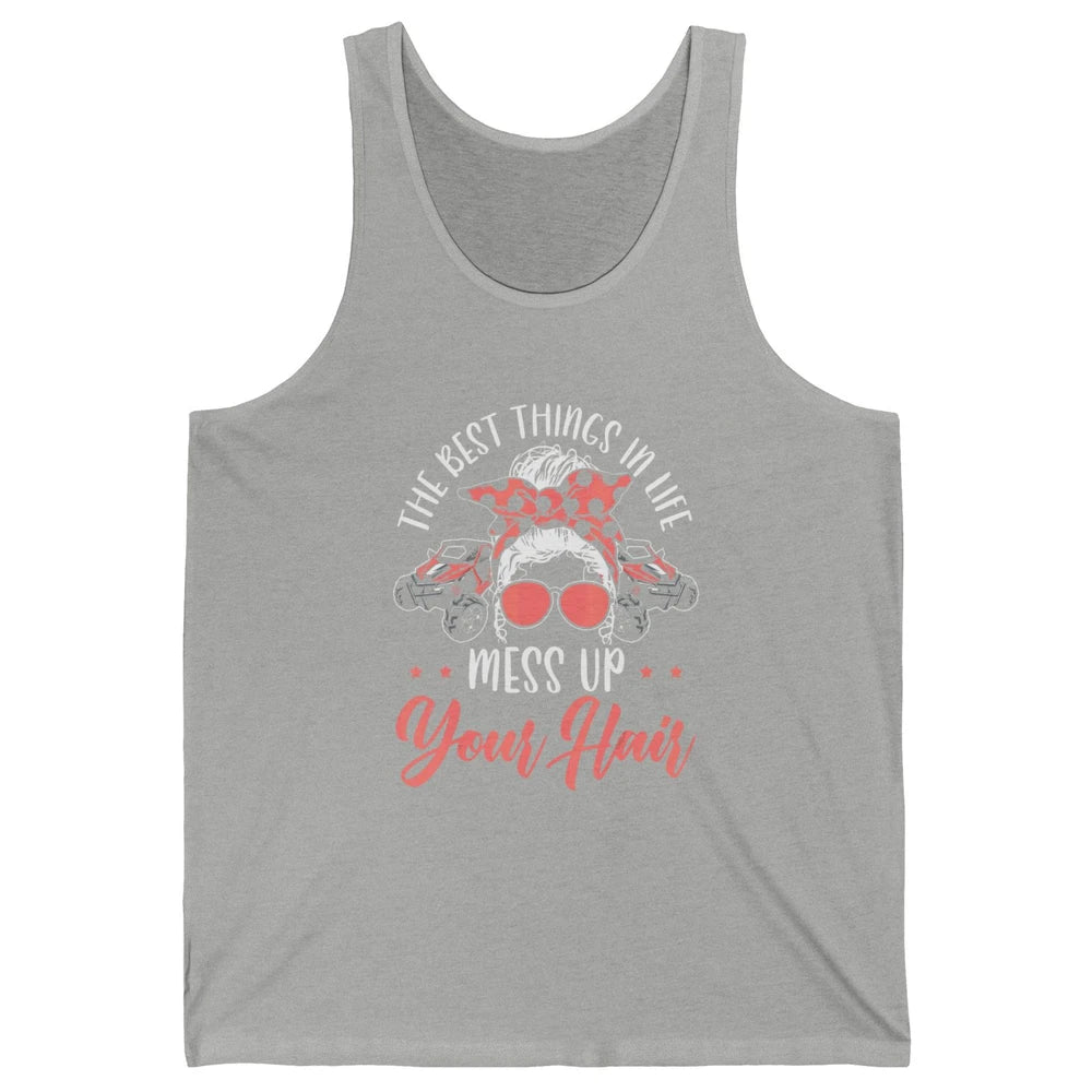 Messy Up Your Hair Women Mud Rider UTV Retro ATV SXS Offroad Unisex Jersey Tank