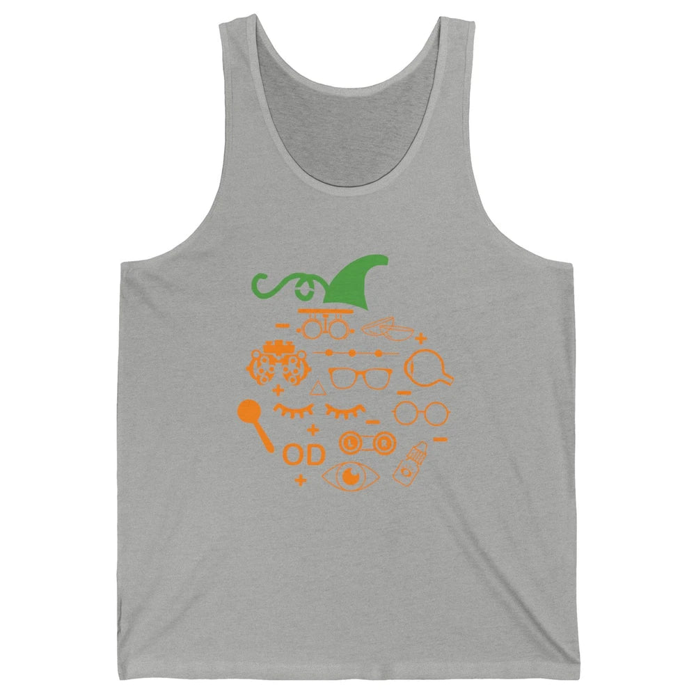 Optometry Glasses Pumpkin Halloween Optometrist Optician Unisex Jersey Tank