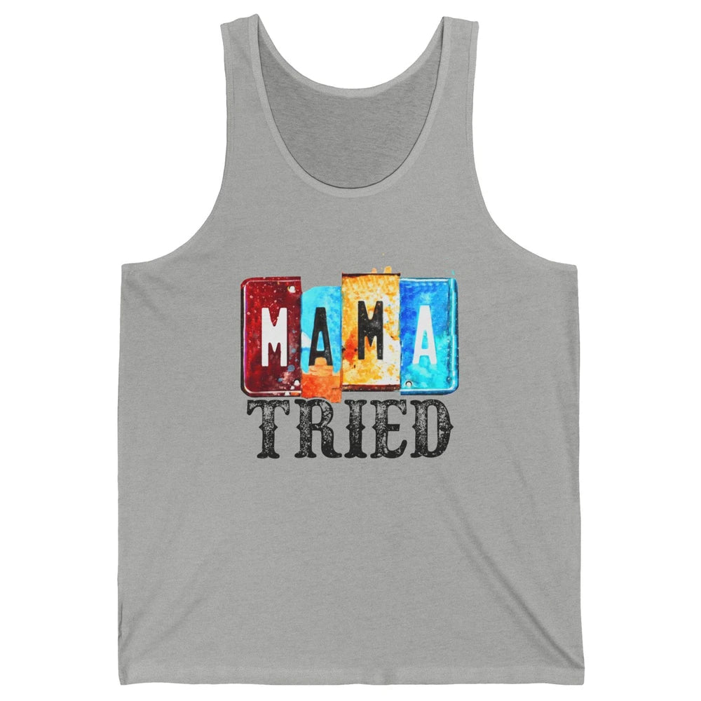 Retro Mama Tried Beer Mama Western Country Mama Cowgirl Gift Unisex Jersey Tank
