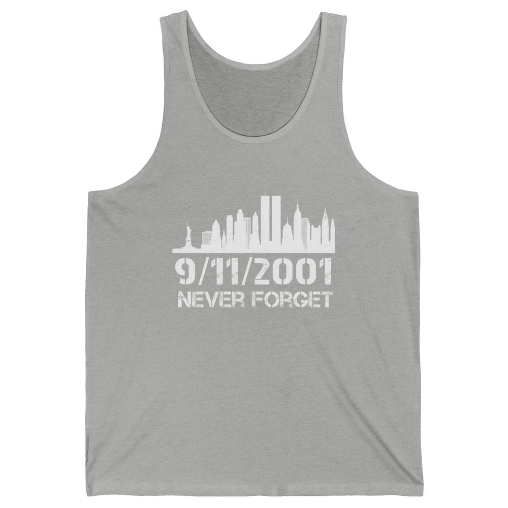 Never Forget 9/11 20th Anniversary Patriot Memorial Day Unisex Jersey Tank