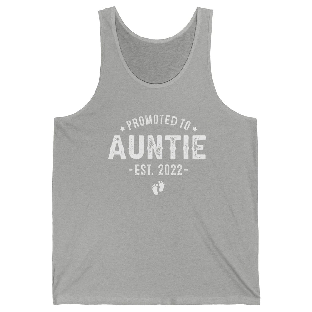 Promoted To Auntie Est 2022 Auntie To Be Pregnancy Reveal Unisex Jersey Tank