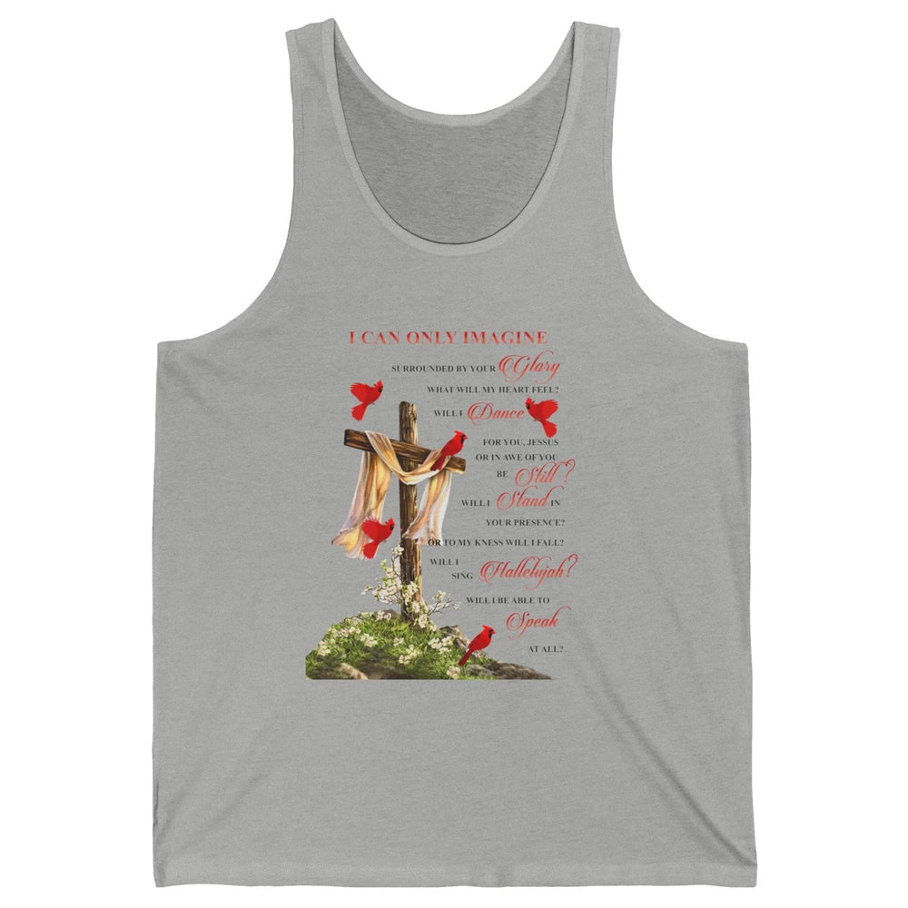 Jesus Cross Cardinals I Can Imagine Christian Religious Unisex Jersey Tank