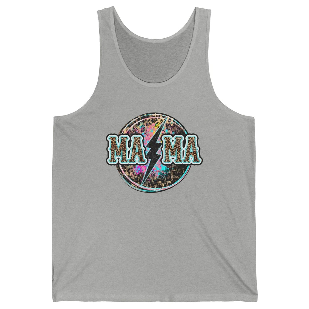 Retro Leopard Mama Lightning Bolt Western Country Bad Moms Unisex Jersey Tank
