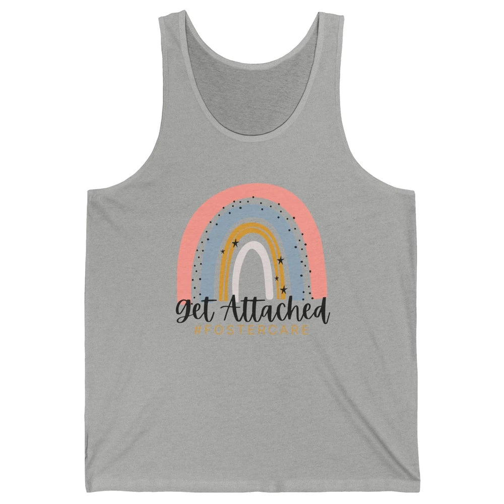 Rainbow Foster Care Parents Get Attached Adoption Foster Mom Unisex Jersey Tank