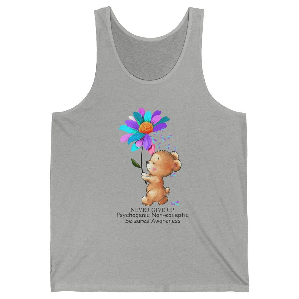 PNES Awareness Purple Teal Ribbon Sunflower Baby Elephant Unisex Jersey Tank
