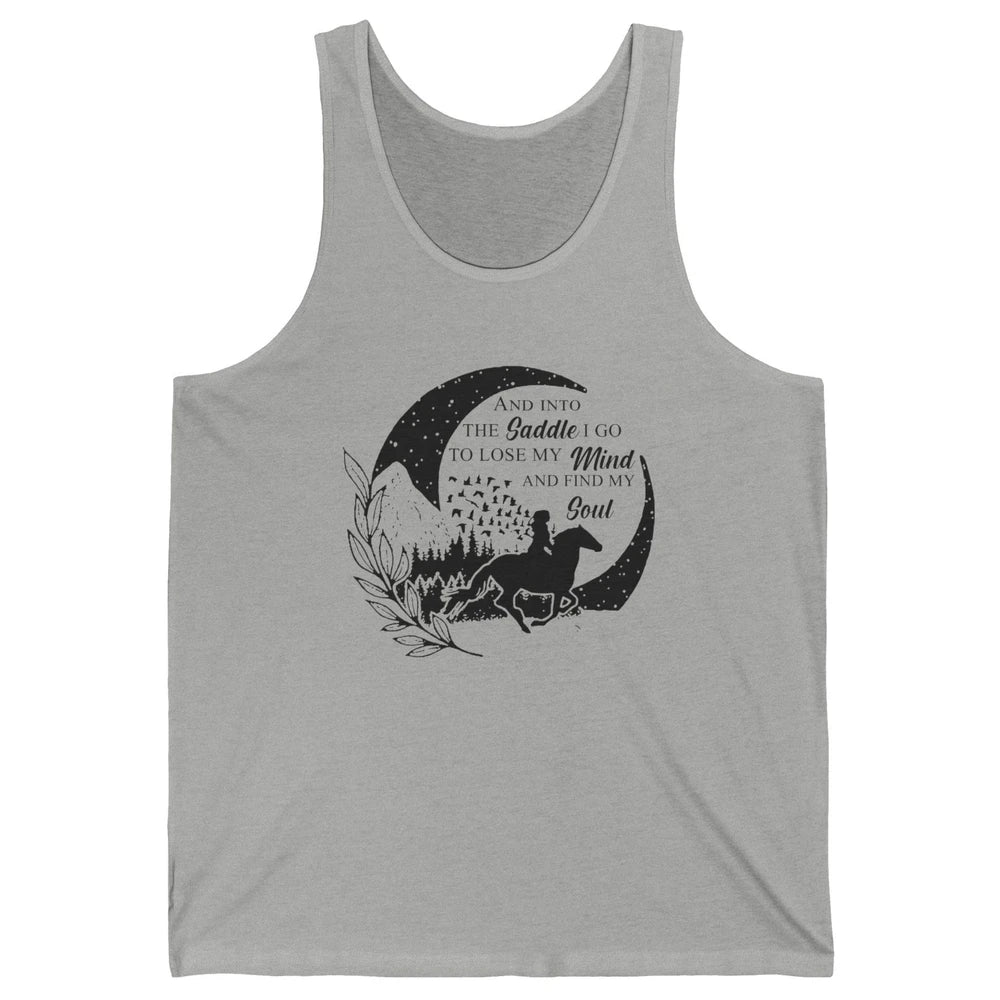 Retro Cowgirl Into The Saddle I Go Western Country Cowboy Unisex Jersey Tank