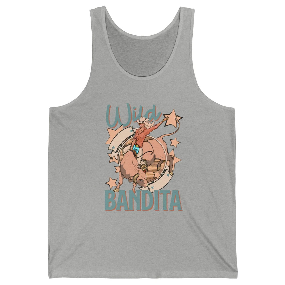 Retro Cowgirl Wild Bandita Western Country Cowboy Wild West Unisex Jersey Tank