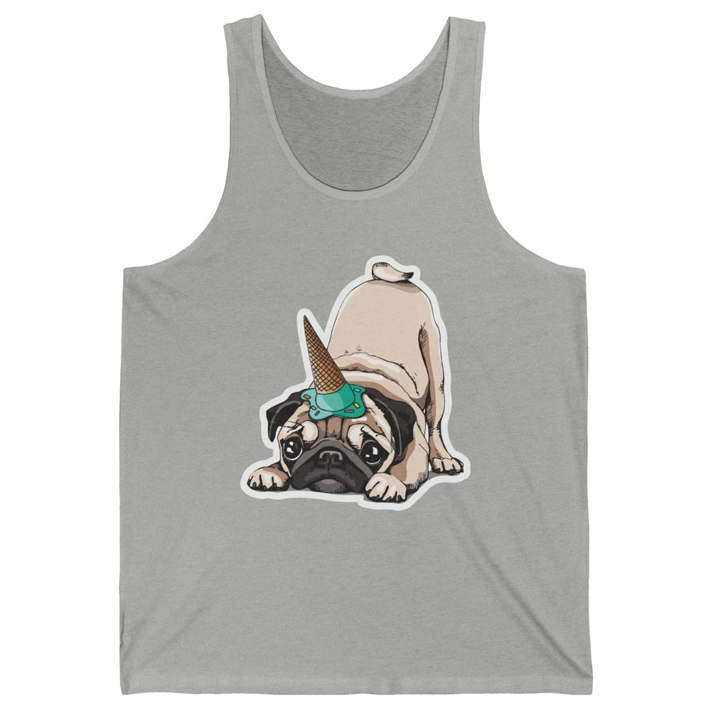 Puppy Pugs Funny Unicorn Pug Dog Lovers Gift Cute Pug Dog Unisex Jersey Tank