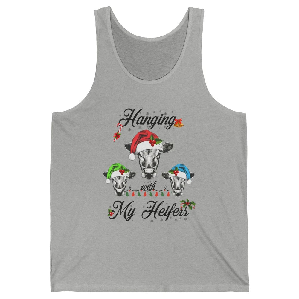 Funny Hanging With My Heifers Santa Heifer Christmas Costume Unisex Jersey Tank