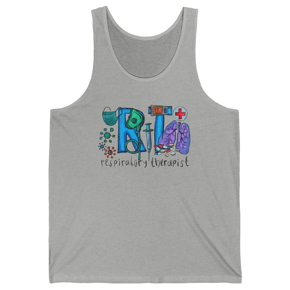 Respiratory Therapist Western Respiratory Therapy Hand Drawn Unisex Jersey Tank