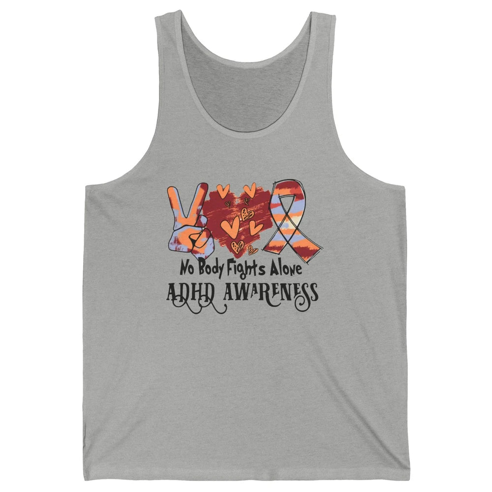 ADHD Awareness Nobody Fights Alone Support ADHD Warrior Unisex Jersey Tank