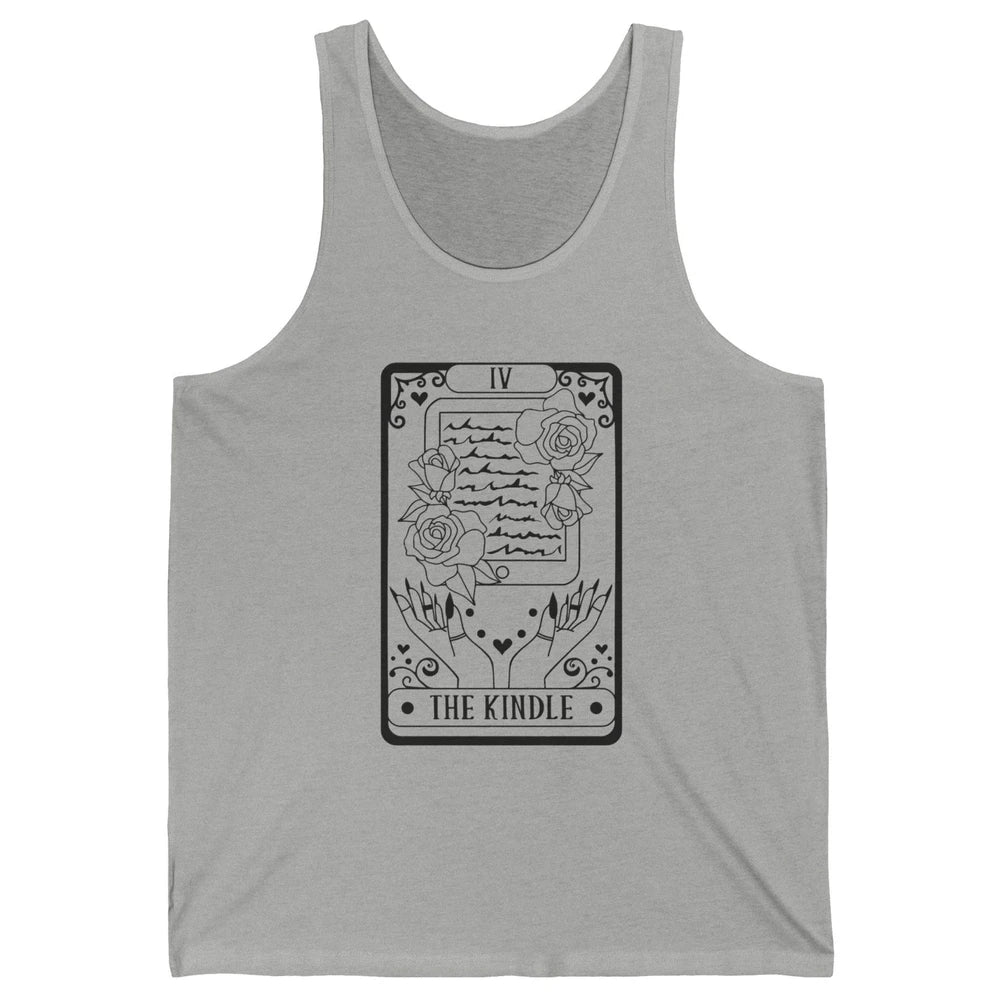 The Kindle Reader Tarot Card Halloween Kindle Book Lovers Unisex Jersey Tank