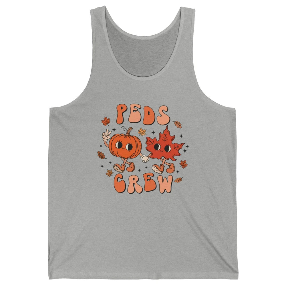 PEDS Crew Fall Pediatric Nurse Autumn Thanksgiving Medical Unisex Jersey Tank