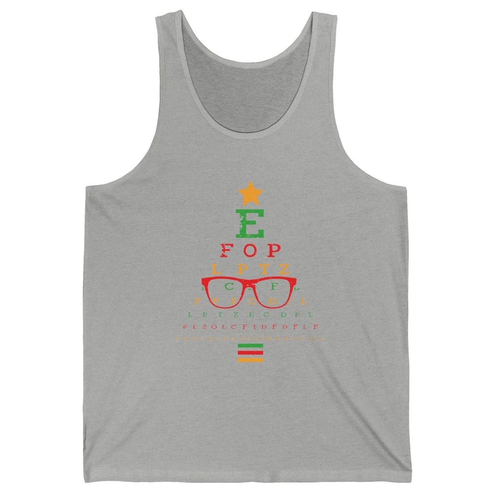 Optometrist Christmas Tree Optometry Symbols Optician Gift Unisex Jersey Tank