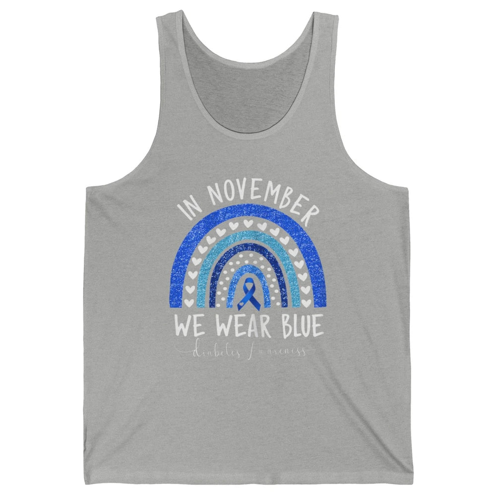 November Wear Blue Diabetes Awareness Rainbow Diabetic T1D Unisex Jersey Tank