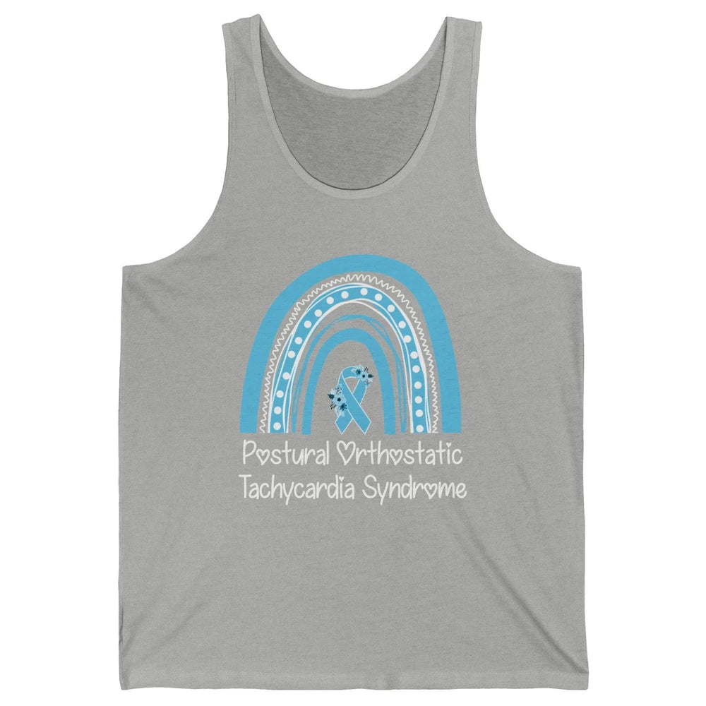 Postural Orthostatic Tachycardia Syndrome Turquoise Rainbow Unisex Jersey Tank