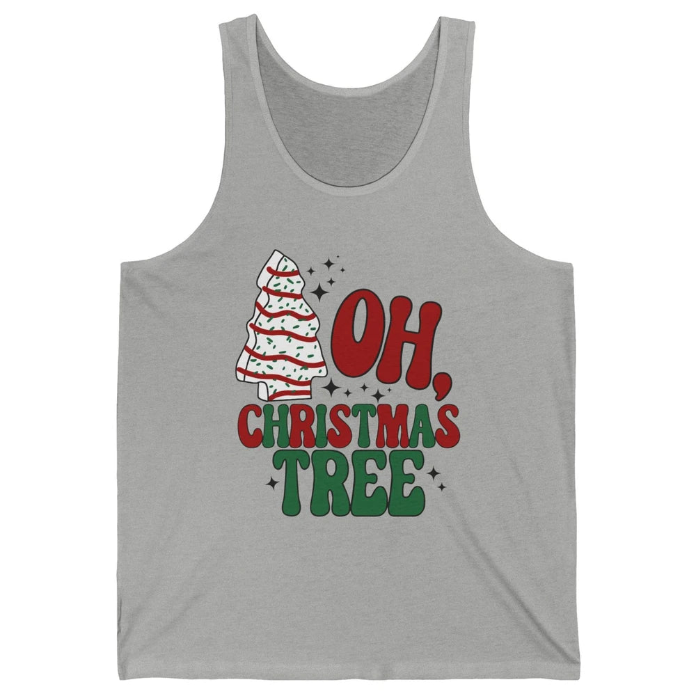 Oh Christmas Tree Cakes Tis The Season Christmas Cake Lovers Unisex Jersey Tank