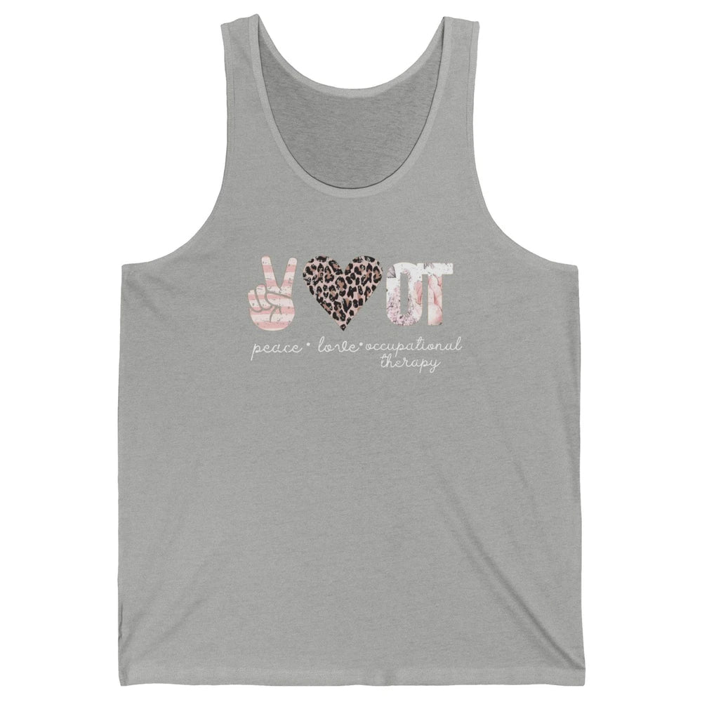 Retro Occupational Therapist Peace Love Occupational Therapy Unisex Jersey Tank