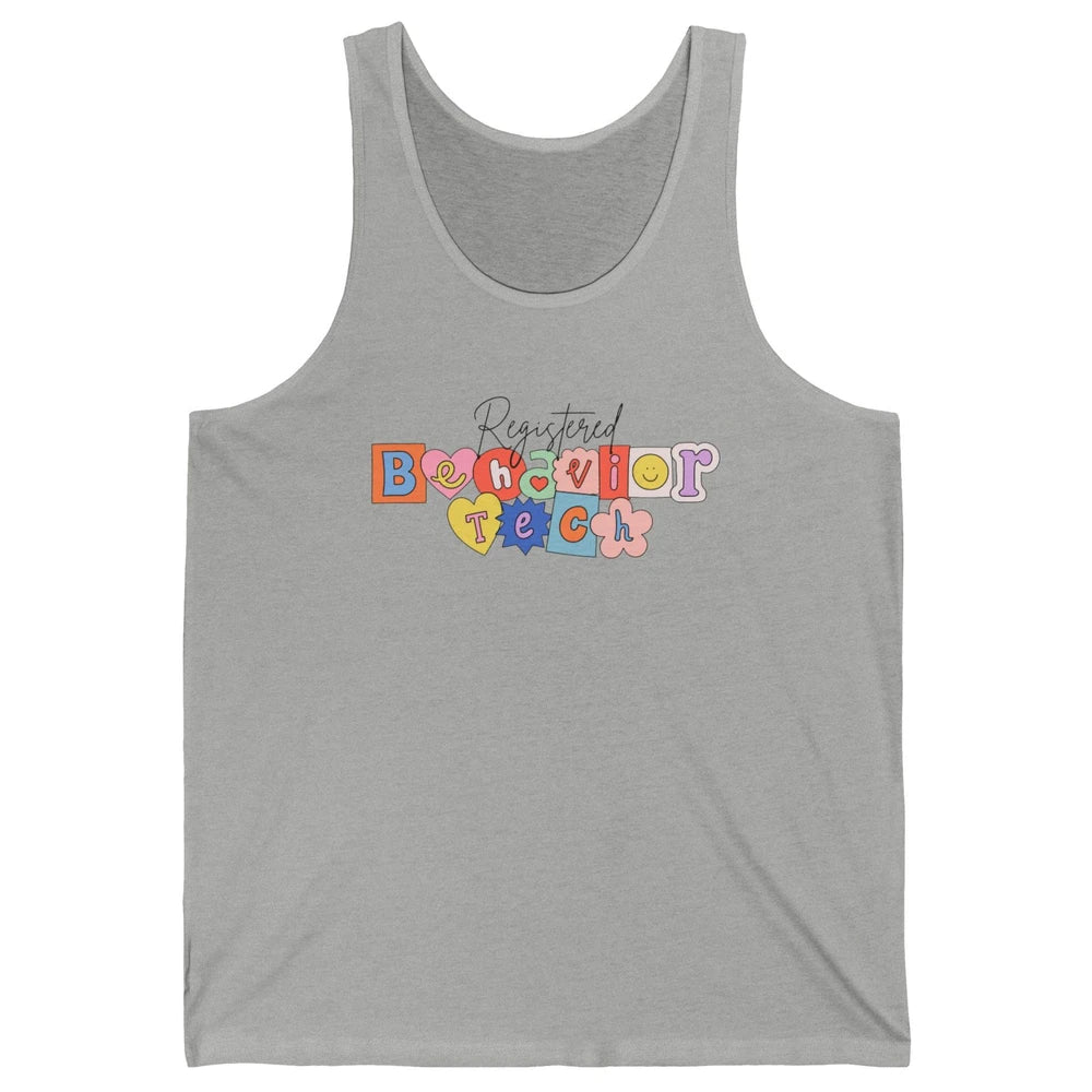ABA Therapist Registered Behavior Tech RBT Behavior Analyst Unisex Jersey Tank