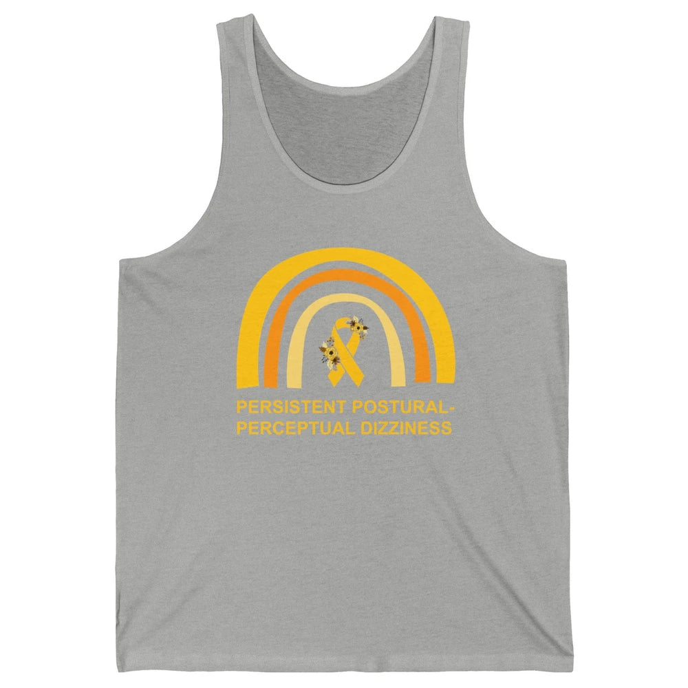 Persistent Postural-perceptual Dizziness PPPD Yellow Rainbow Unisex Jersey Tank