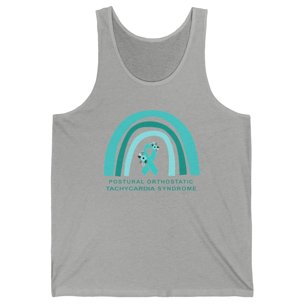 POTS Postural Orthostatic Tachycardia Syndrome Turquoise Unisex Jersey Tank