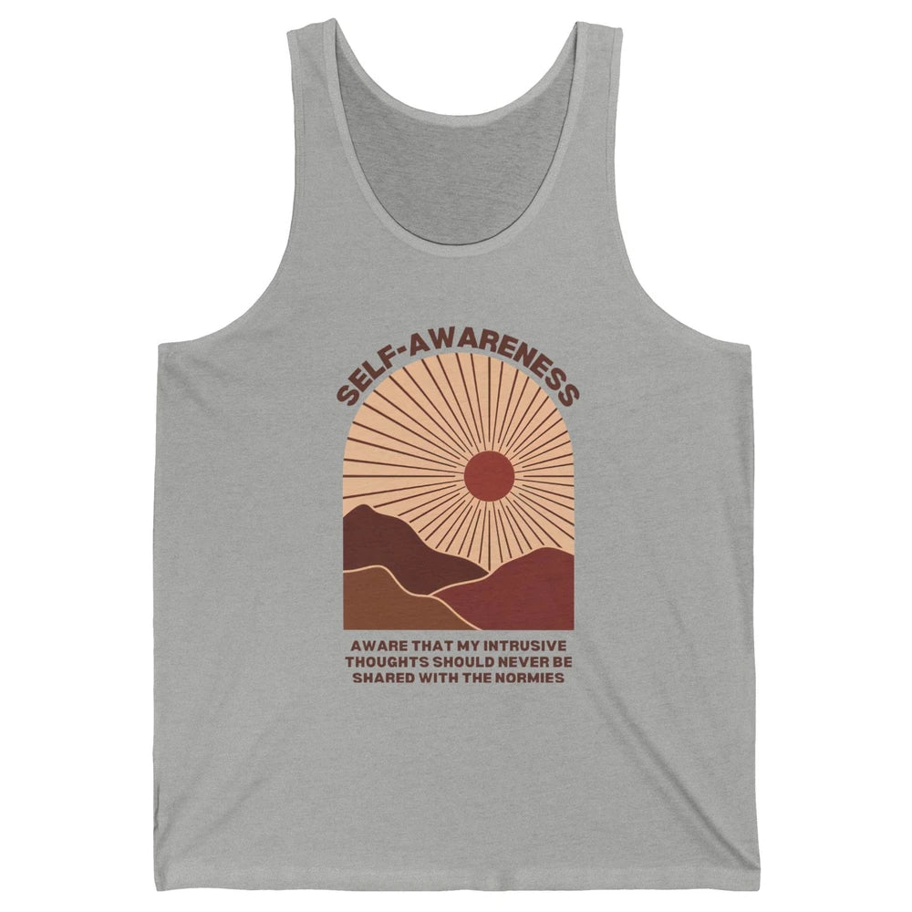 Self Awareness Intrusive Thought Humor Anxiety Mental Health Unisex Jersey Tank