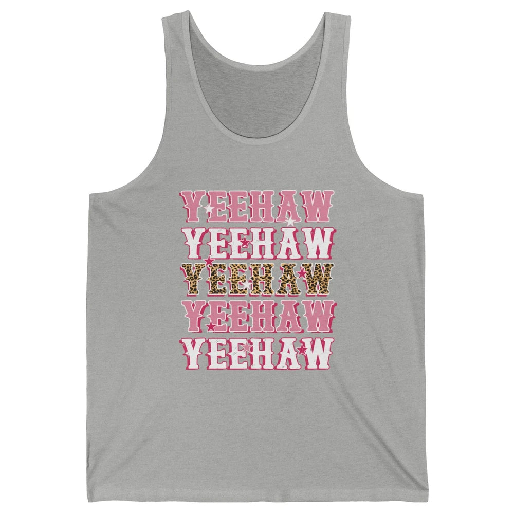 Retro Leopard Yeehaw Western Country Cowboy Cowgirl Costume Unisex Jersey Tank