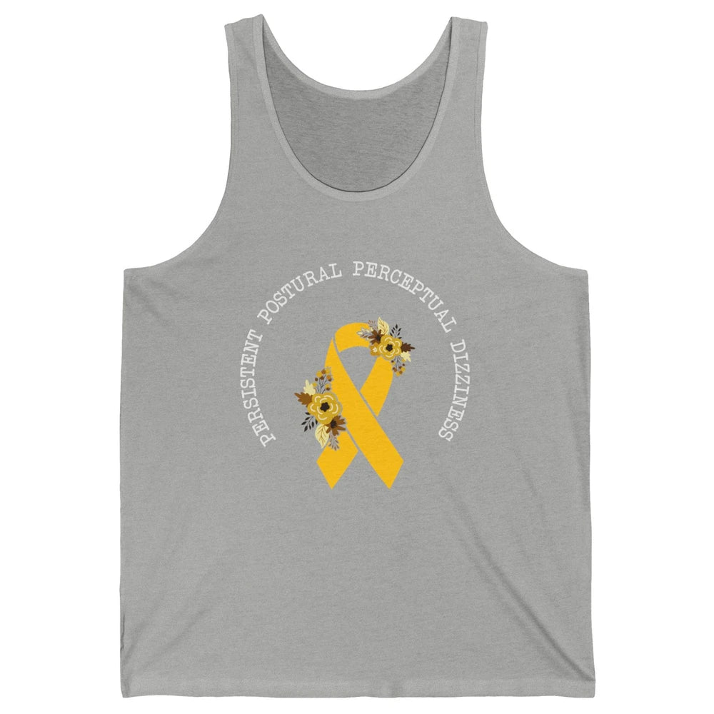 Persistent Postural-perceptual Dizziness PPPD Yellow Ribbon Unisex Jersey Tank