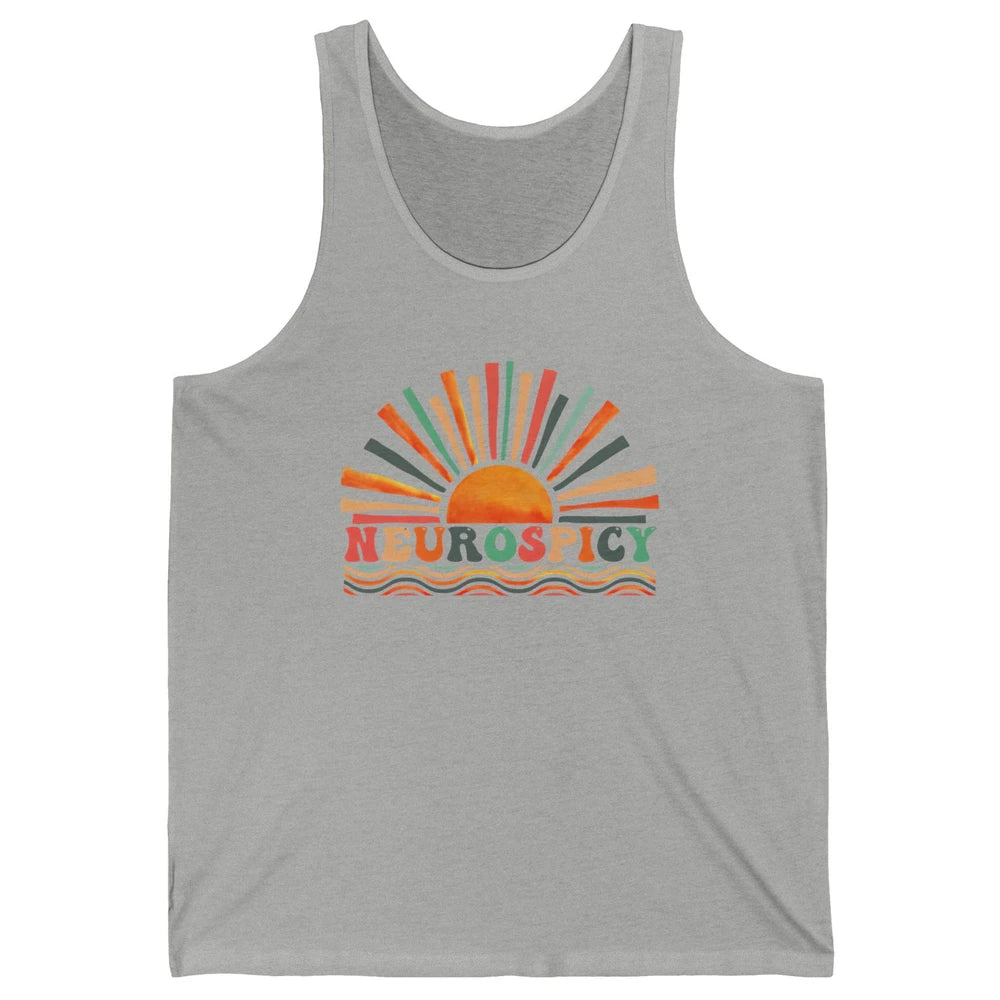 Retro Neurospicy Funny ADHD Neurodiversity Autism Awareness Unisex Jersey Tank