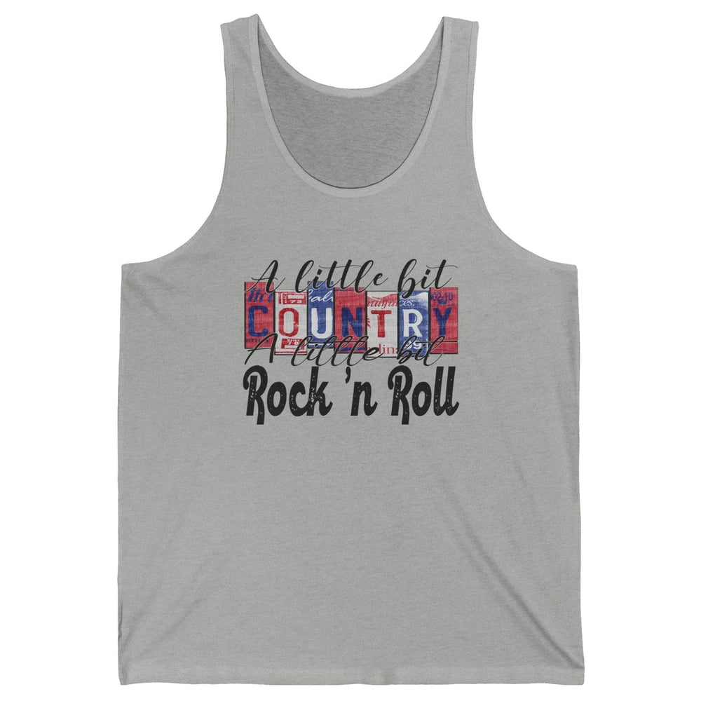Retro A Little Bit Country A Little Bit Rock n Roll Western Unisex Jersey Tank
