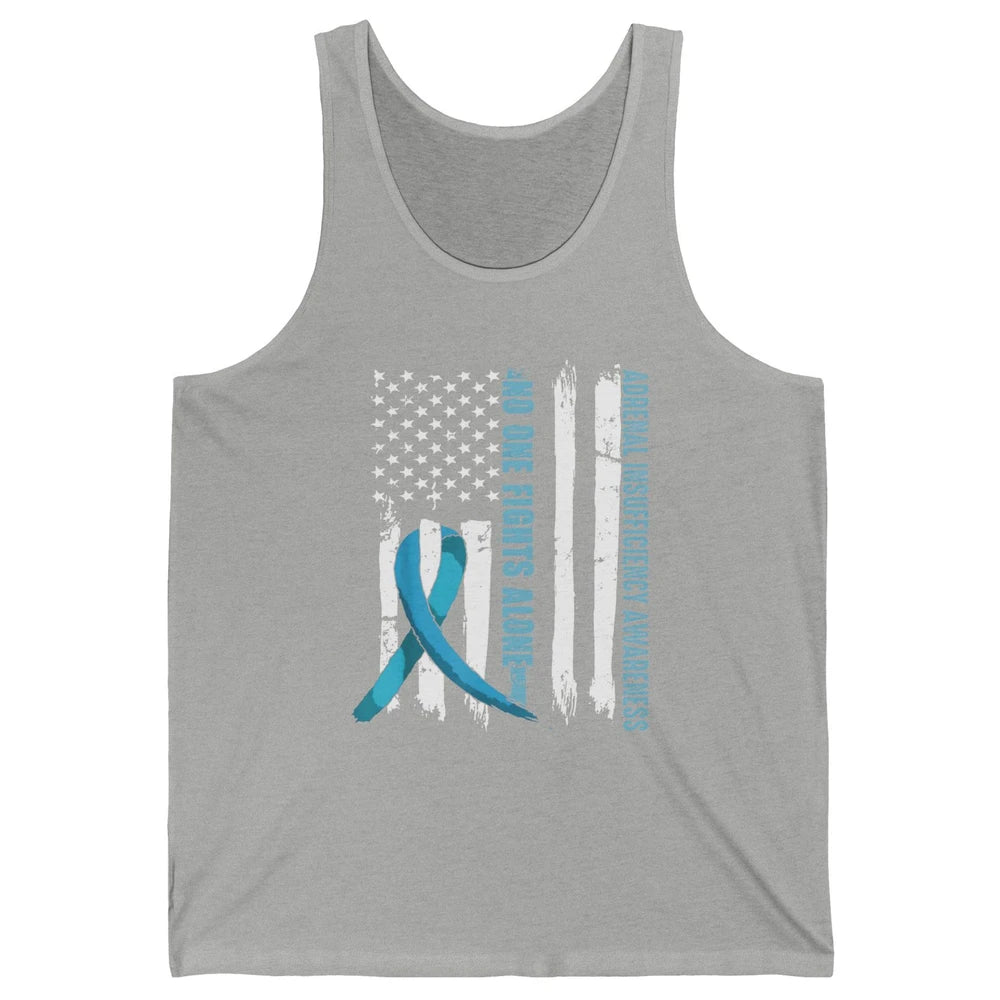 Adrenal Insufficiency Awareness No One Fight Alone US Flag Unisex Jersey Tank